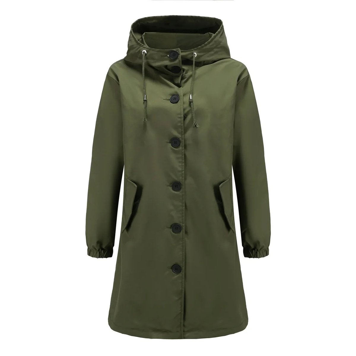Emilia Water-Resistant Hooded Trench Coat