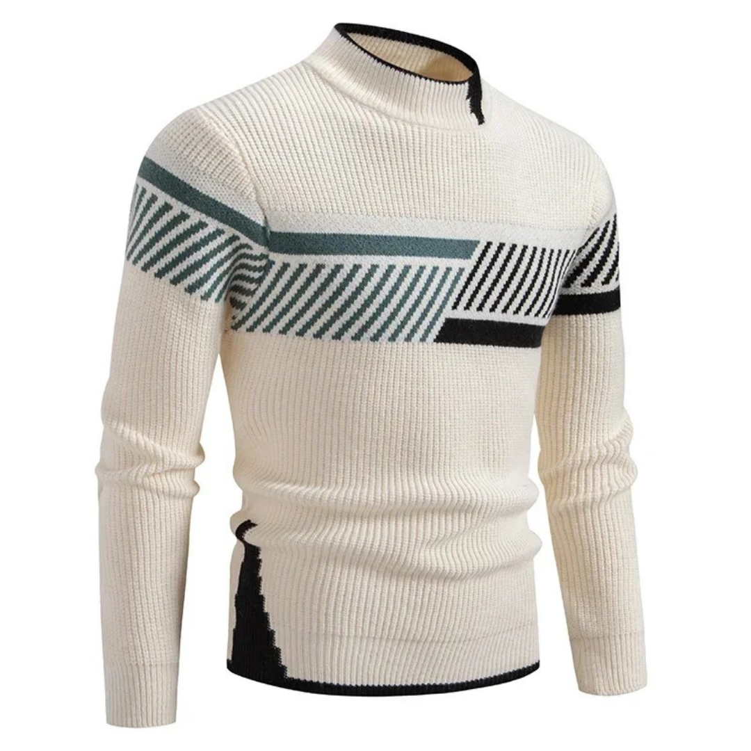 Heinrich Geometric Print Long-Sleeve Sweater