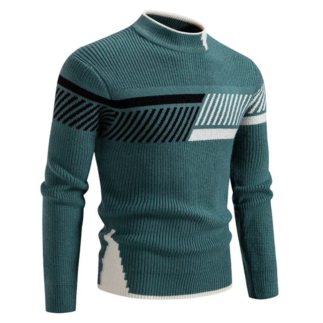 Heinrich Geometric Print Long-Sleeve Sweater