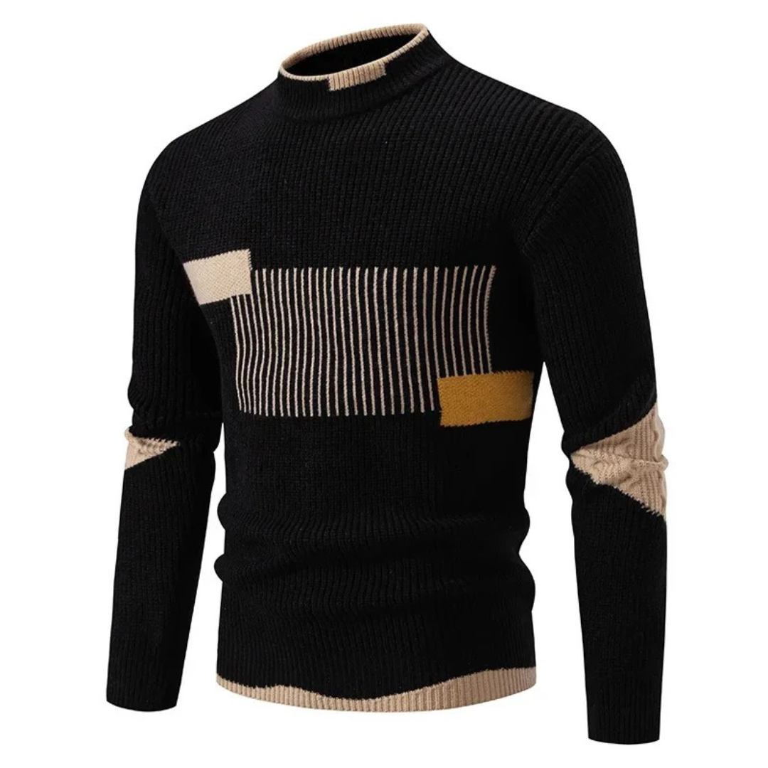Heinrich Geometric Print Long-Sleeve Sweater