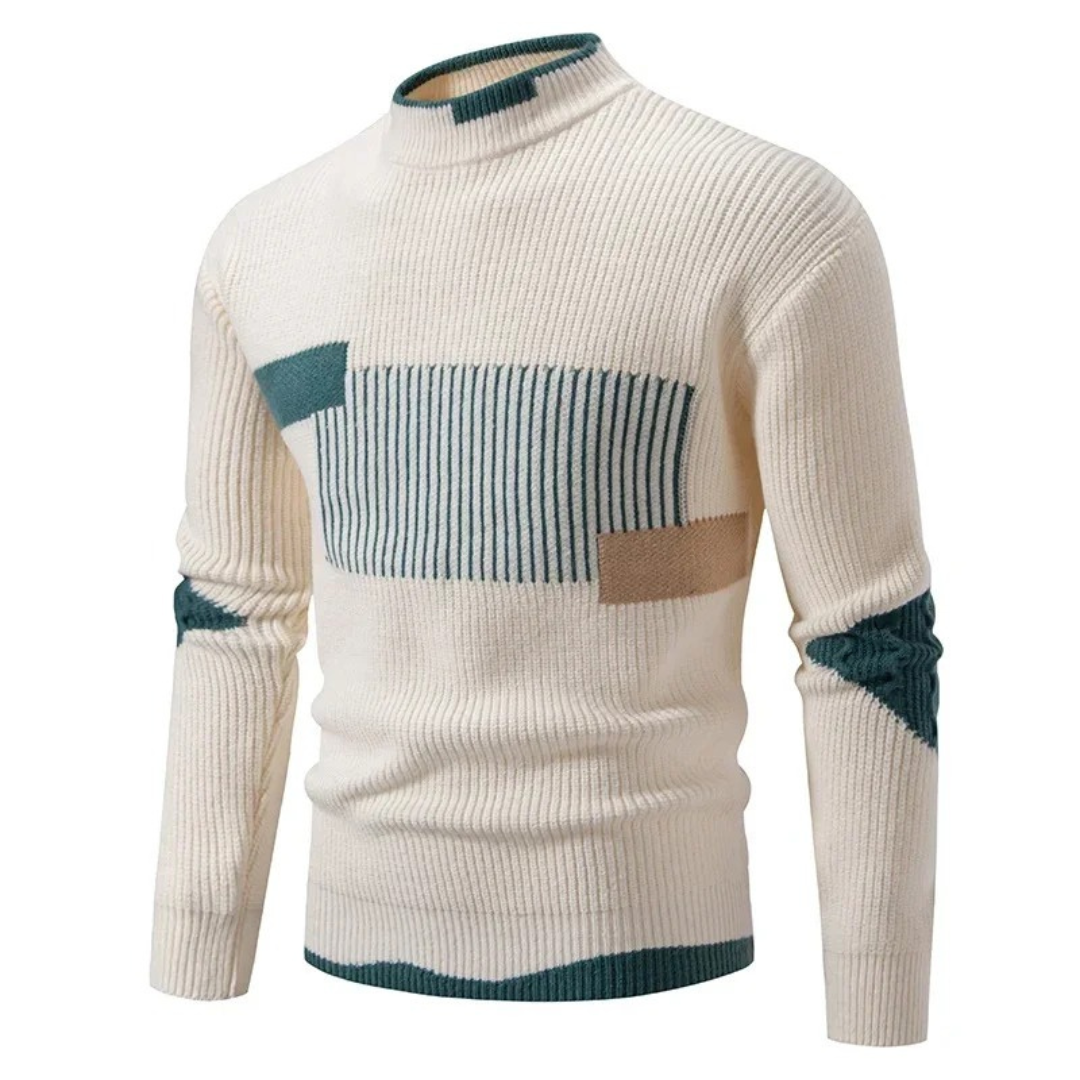 Heinrich Geometric Print Long-Sleeve Sweater