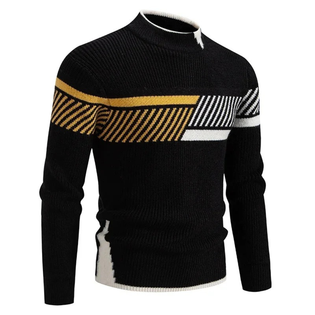 Heinrich Geometric Print Long-Sleeve Sweater