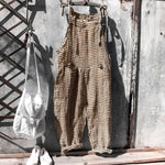 Simon Vintage Striped Loose-Fit Overalls