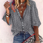 Gabriela Printed Button-Down Blouse