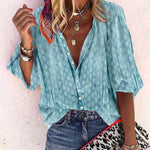 Gabriela Printed Button-Down Blouse