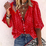 Gabriela Printed Button-Down Blouse