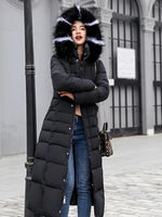 Franziska Long Hooded Quilted Winter Coat