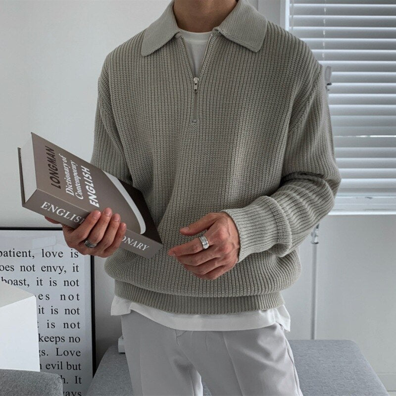 Niklas Textured Long-Sleeve Winter Sweater