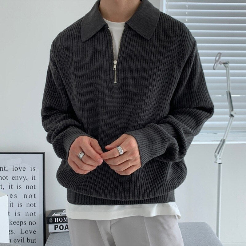 Niklas Textured Long-Sleeve Winter Sweater