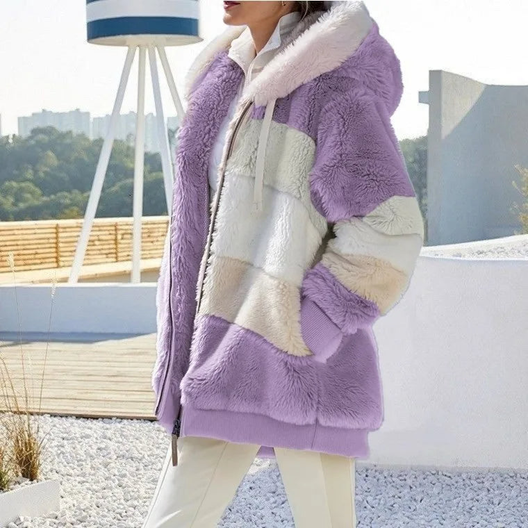 Franziska Colorblock Hooded Winter Jacket