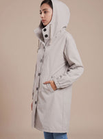 Greta Water-Resistant Hooded Outdoor Trench Coat