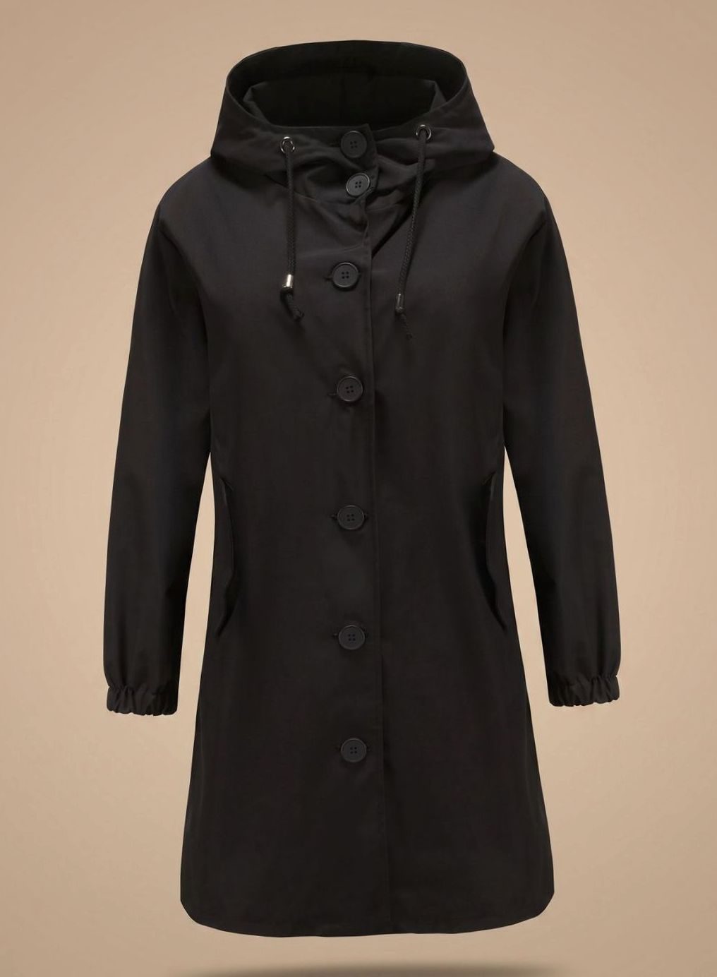 Greta Water-Resistant Hooded Outdoor Trench Coat