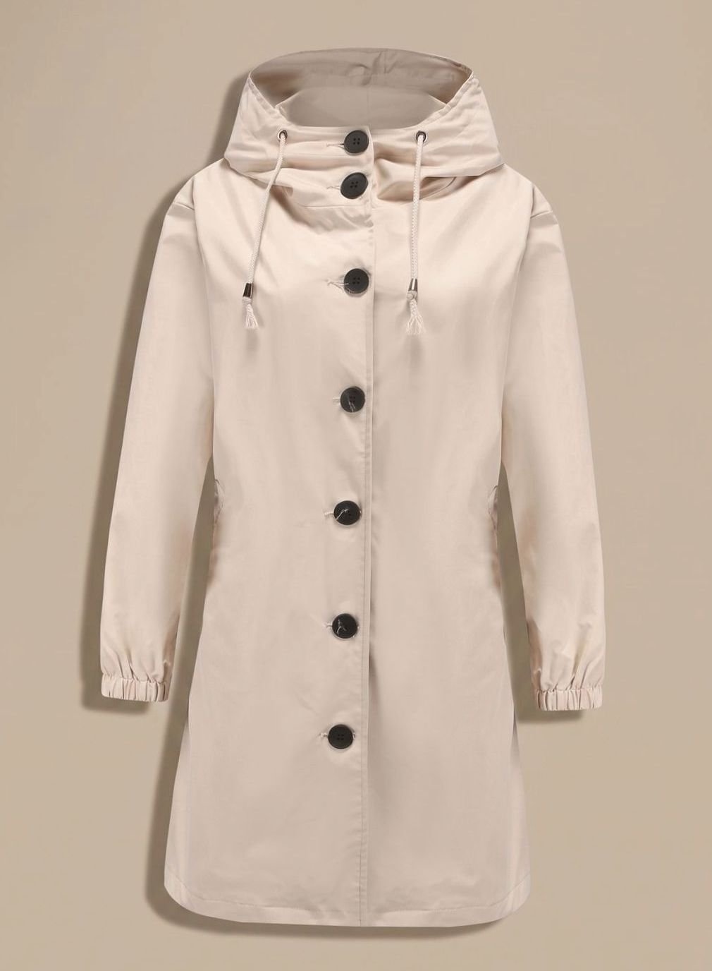 Greta Water-Resistant Hooded Outdoor Trench Coat