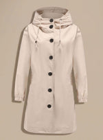 Greta Water-Resistant Hooded Outdoor Trench Coat