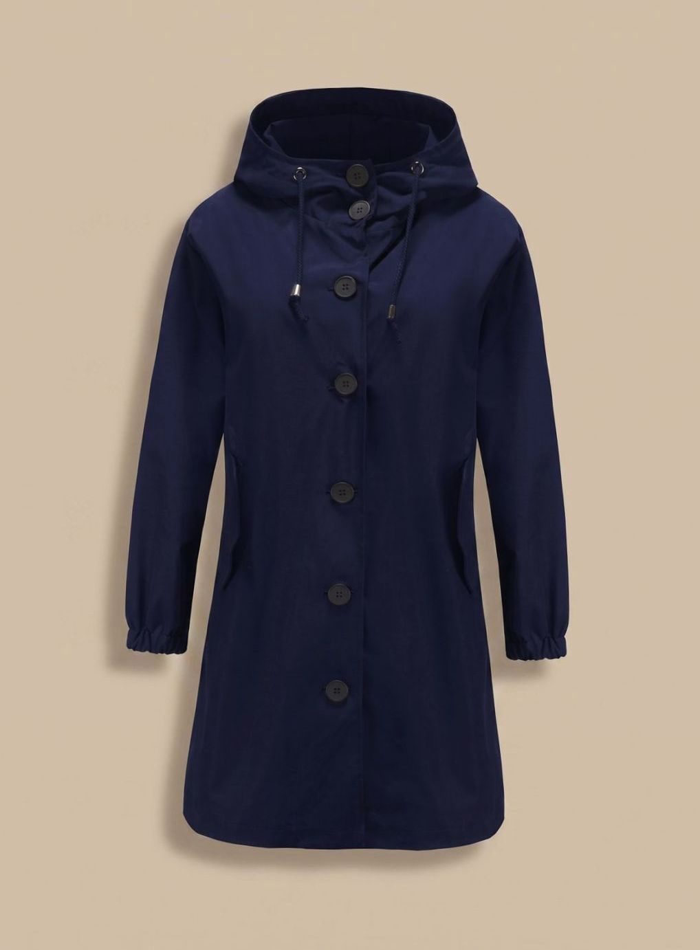 Greta Water-Resistant Hooded Outdoor Trench Coat
