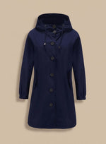 Greta Water-Resistant Hooded Outdoor Trench Coat