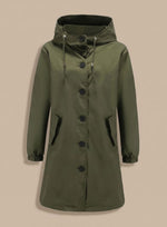 Greta Water-Resistant Hooded Outdoor Trench Coat