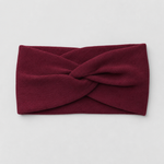 Weatherly Knit Headband in deep burgundy, product shot