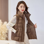 Sophie Quilted Stand Collar Zip Vest