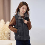 Sophie Quilted Stand Collar Zip Vest