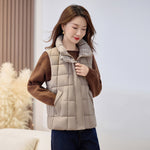 Sophie Quilted Stand Collar Zip Vest