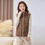 Sophie Quilted Stand Collar Zip Vest