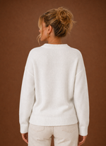 Women's Crew Neck Pullover - American Flag Knit Sweater| Areleon