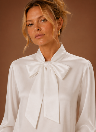 Women’s Satin look  Bow Blouse | Areleon