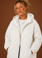 Women's Long Quilted Hooded Winter Coat | Areleon