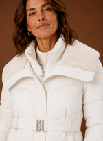 Women's Puffer Jacket - Belted Winter Coat | Areleon
