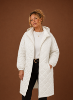 Women's Long Quilted Hooded Winter Coat | Areleon