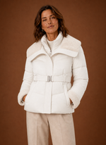 Women's Puffer Jacket - Belted Winter Coat | Areleon