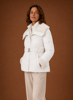 Women's Puffer Jacket - Belted Winter Coat | Areleon
