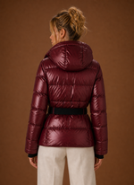 Women's Puffer Jacket - Hooded Metallic Winter Coat | Areleon