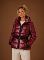 Women's Puffer Jacket - Hooded Metallic Winter Coat | Areleon