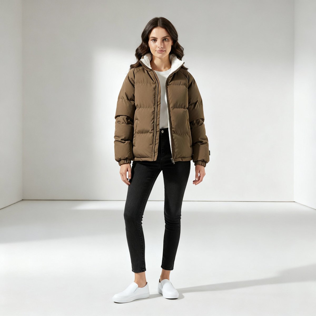 Charlotte Fleece-Lined Hooded Puffer Jacket
