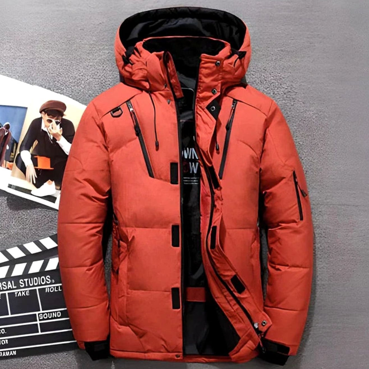 Greta Lined Hooded Puffer Jacket with Zip Pockets