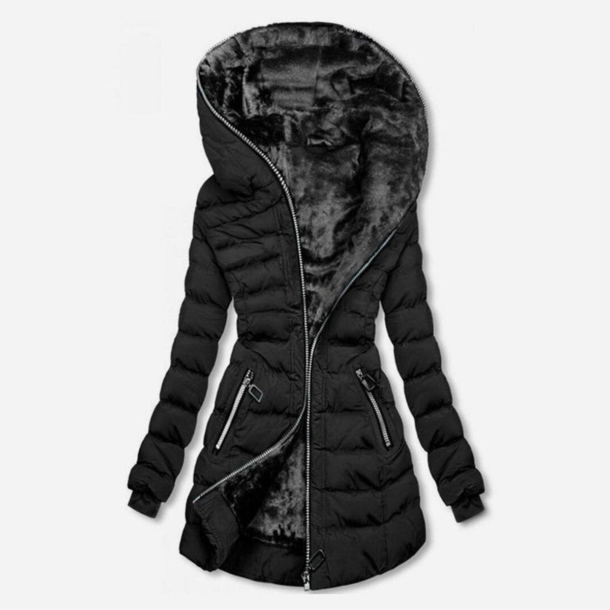 Annika Fleece-Lined Quilted Zip Jacket