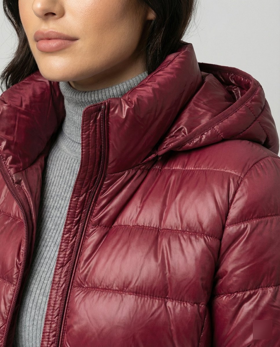 Annika Ultra-Light Slim Fit Hooded Down Jacket