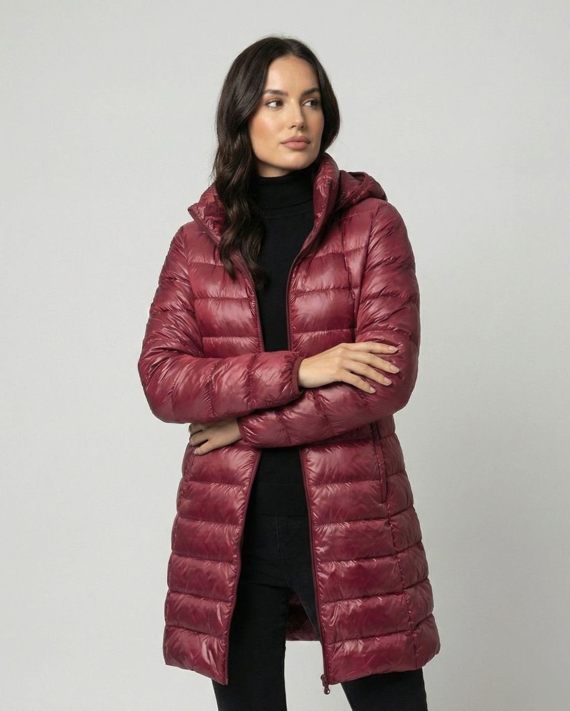 Johanna Ultra-Light Slim-Fit Down Jacket with Hood