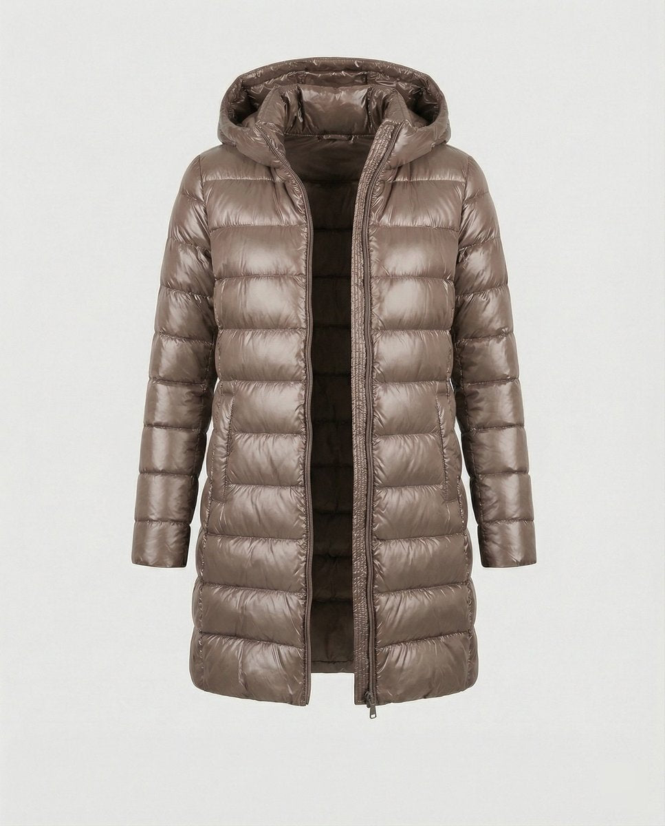 Annika Ultra-Light Slim Fit Hooded Down Jacket