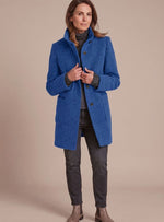 Leonie Classic Wool-Blend Coat with Stand Collar
