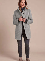 Leonie Classic Wool-Blend Coat with Stand Collar