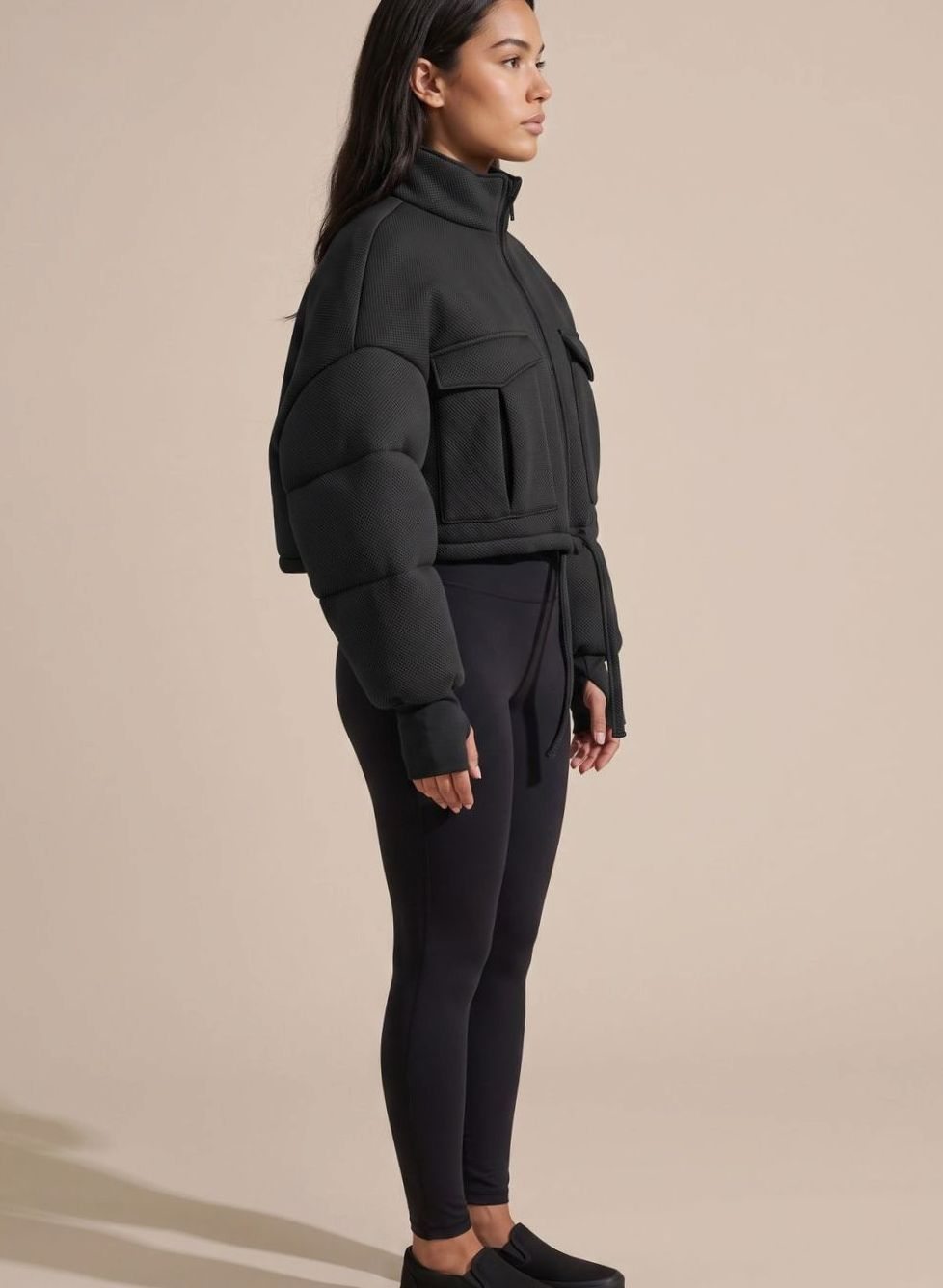 Emilia Short Cargo Pocket Jacket with Zip