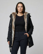 Charlotte Long Lined Parka with Faux Fur Hood