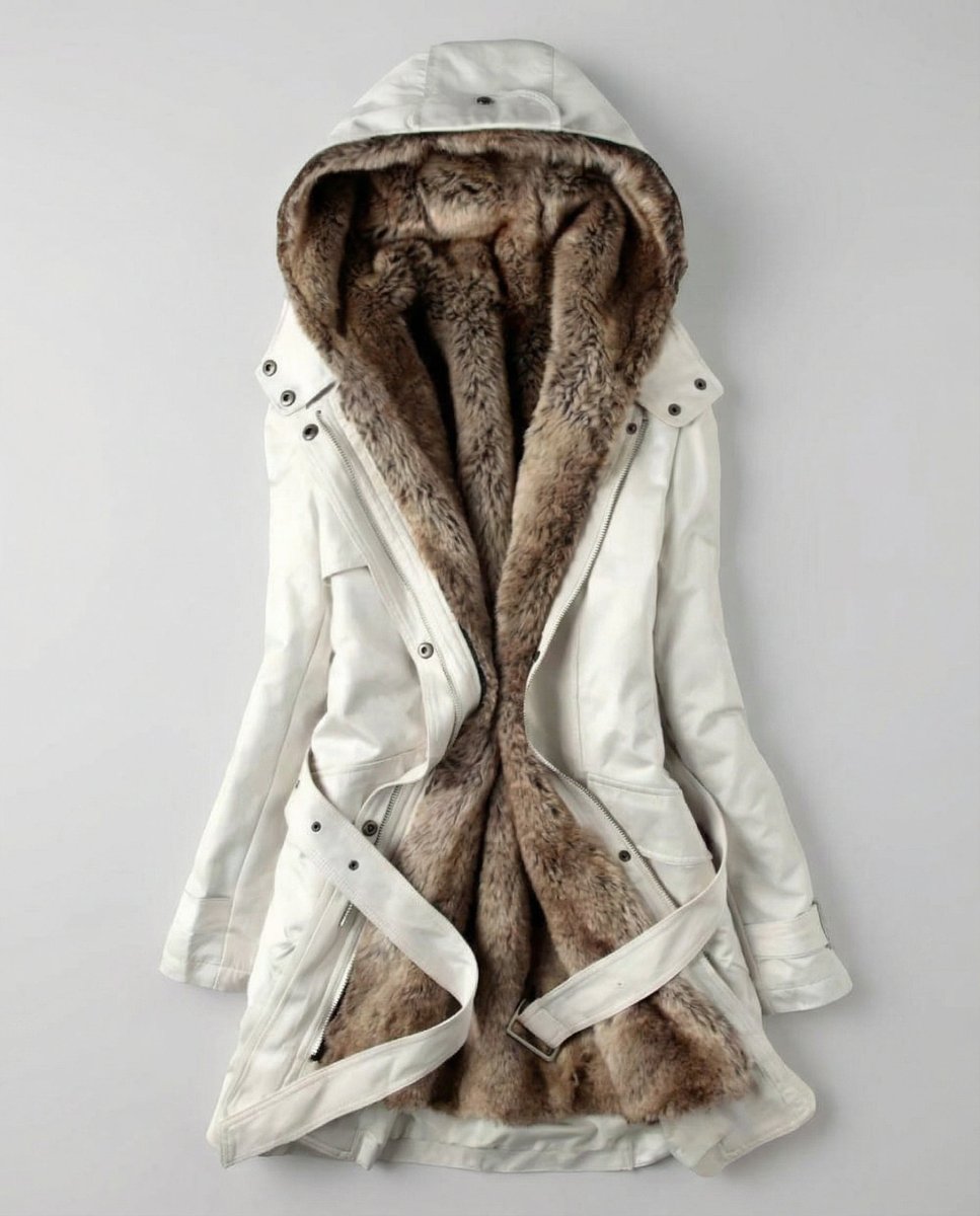 Charlotte Long Lined Parka with Faux Fur Hood