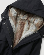 Charlotte Long Lined Parka with Faux Fur Hood