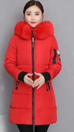 Clara Long Faux Fur Trim Hooded Parka