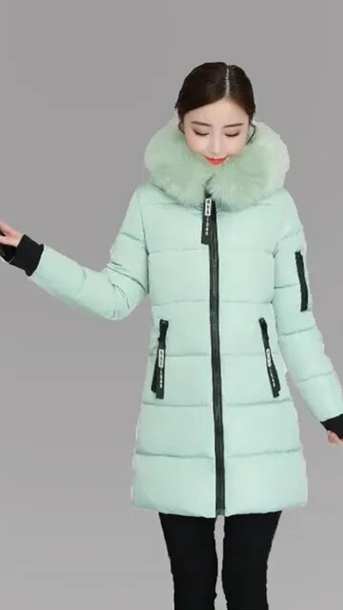 Clara Long Faux Fur Trim Hooded Parka