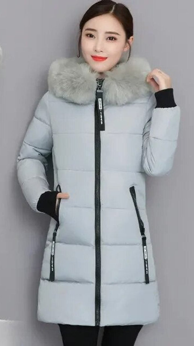 Clara Long Faux Fur Trim Hooded Parka
